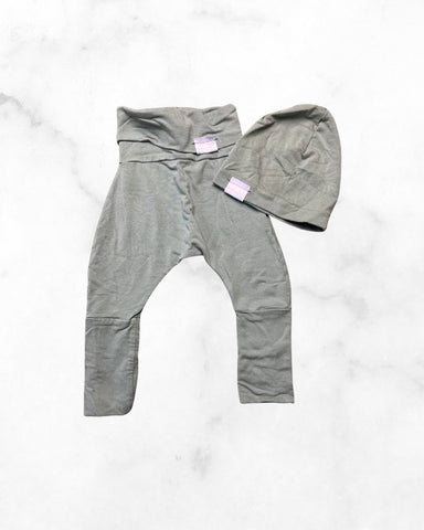 kid's stuff ♡ 6-18 mo ♡ sage grow with me jogger & hat set