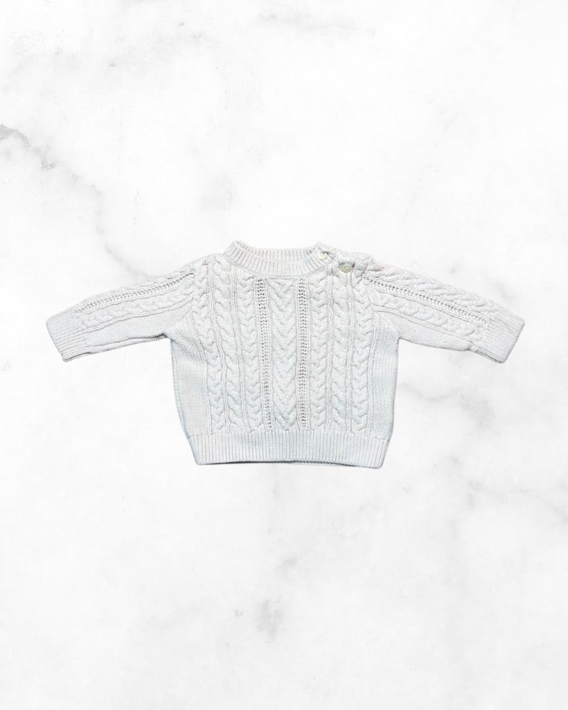 gap ♡ 3-6 mo ♡ cream cable knit sweater