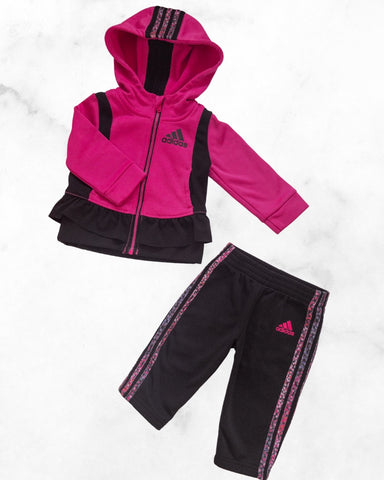 adidas ♡ 6-9 mo ♡ peplum full zip sweat set