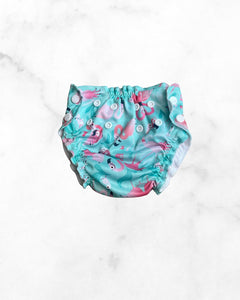 applecheeks ♡ 1 (7-23lbs) ♡ flamingo swim diaper