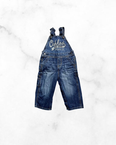 oshkosh ♡ 18 mo ♡ denim logo overalls