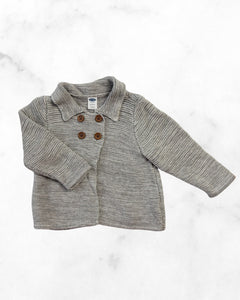 old navy ♡ 6-12 mo ♡ grey collared knit cardi