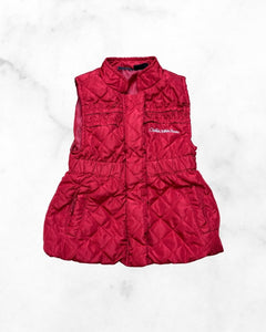 calvin klein ♡ 4t ♡ quilted ruffle zip up vest