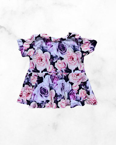 vi & jax ♡ 0-6 mo ♡ floral peplum short sleeve