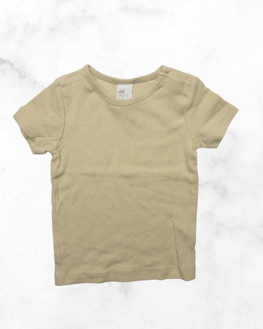 h&m ♡ 12-18 mo ♡ ribbed soft organic cotton tee