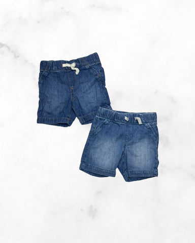 h&m ♡ 4-6 mo ♡ lightweight jean short bundle