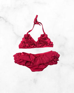 baby8 ♡ 6-12 mo ♡ red ruffle bikini