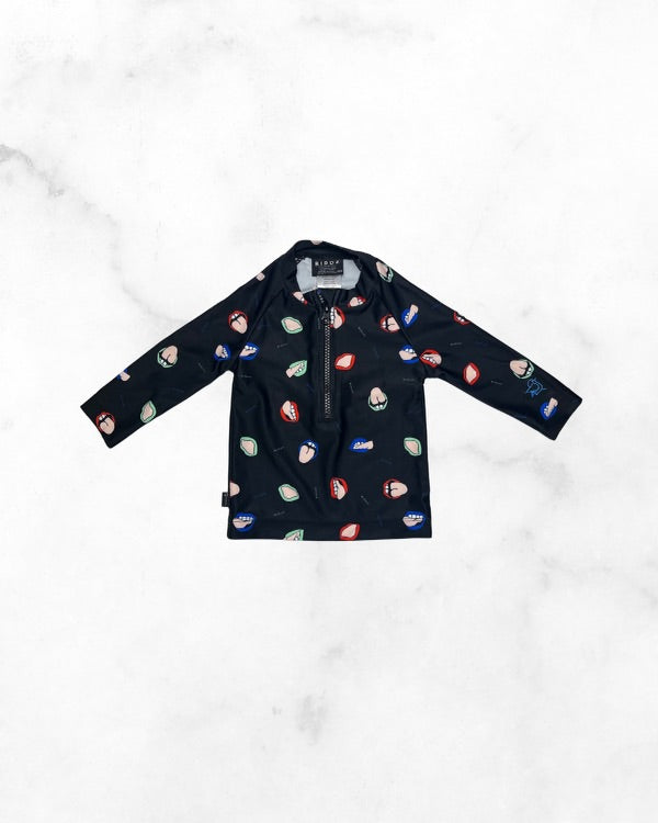 birdz ♡ 12 mo ♡ grimace 1/4 zip rash guard