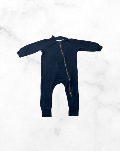 mini mioche ♡ 12-24 mo ♡ black fleece romper