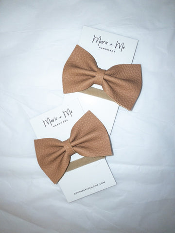 georgia bow  ♡ terracotta vegan leather