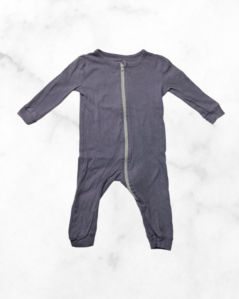 mini mioche ♡ 12-18 mo ♡ slate purple zip sleep romper