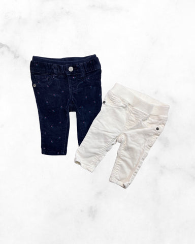 gap ♡ 0-3 mo ♡ cord bottom bundle