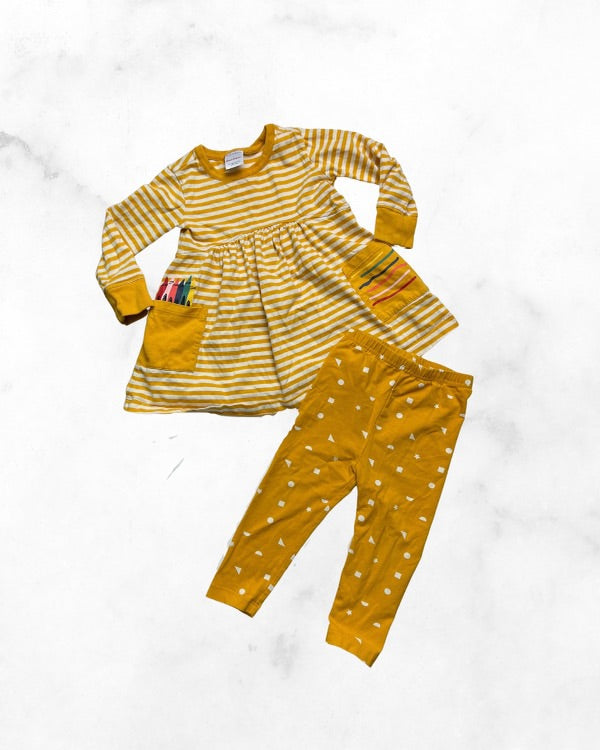 hannah andersson ♡ 18-24 mo ♡ crayon peplum & legging set