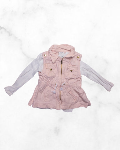 aspen kids ♡ 2T ♡ ribbed long sleeve with cargo vest