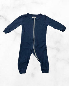 mini mioche ♡ 12-18 mo ♡ navy zip sleep romper stiched