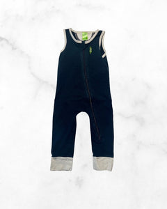 peekaboo beans ♡ 18-24 mo ♡ black zip tank romper