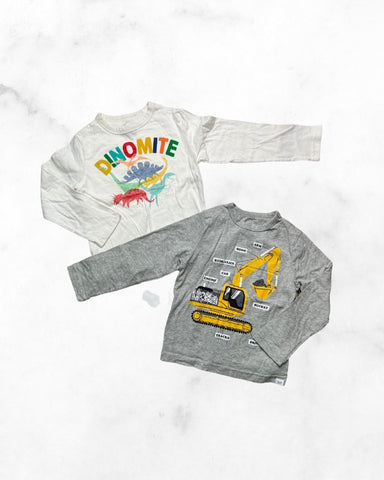 gap ♡ 5t ♡ dinomite & digger shirt bundle