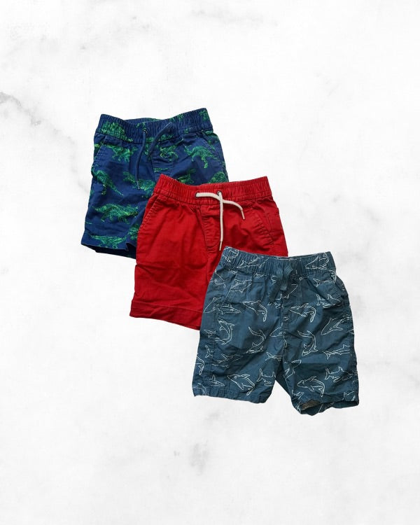 old navy/gap ♡ 2t ♡ 3-piece shark canvas short bundle