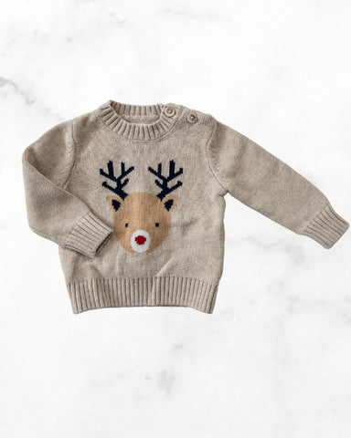 joe fresh ♡ 6-12 mo ♡ knit reindeer sweater