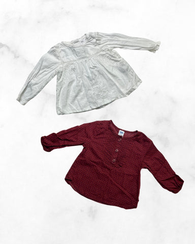 zara/old navy ♡ 6-12 mo ♡ peplum top bundle