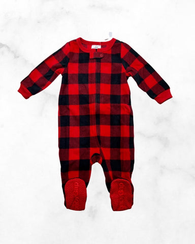 gap ♡ 6-12 mo ♡ buffalo plaid fleece zip sleeper