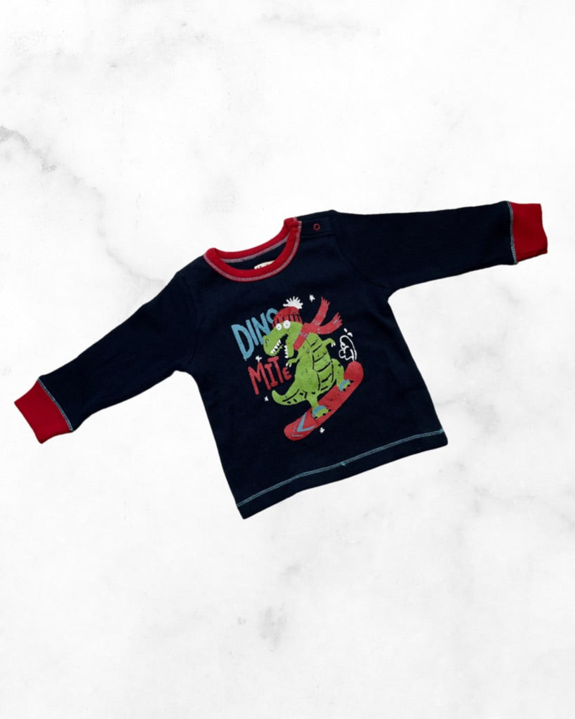 hatley ♡ 9-12 mo ♡ dino mite waffle long sleeve
