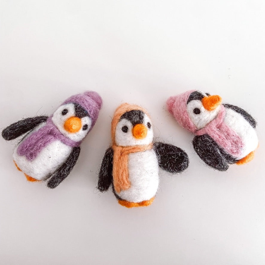 sewing seeds play ♡  ♡ felted penguins