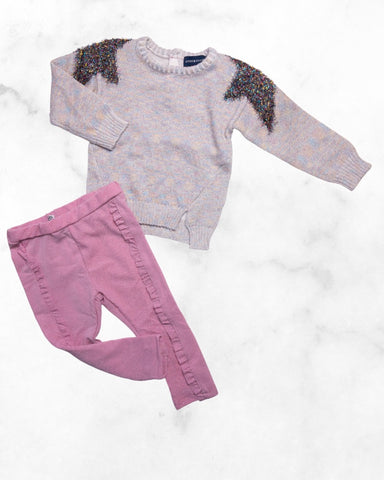 andy & evan ♡ 12-18 mo ♡ 2 piece sparkle star knit set