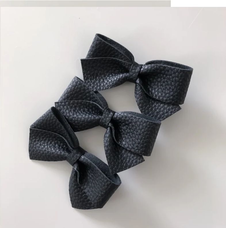 charlotte bow ♡ black vegan leather