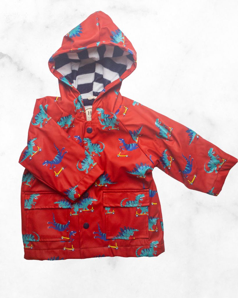 hatley ♡ 12-18 mo ♡ terry lined dino raincoat