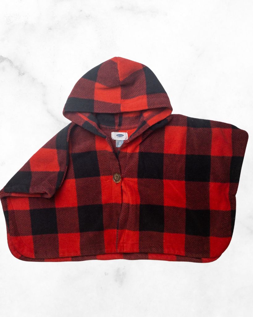 old navy ♡ 2T ♡ buffalo plaid poncho