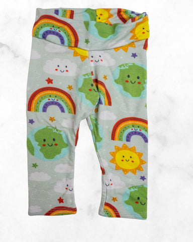 handmade ♡ 0-3 mo ♡ rainbow bamboo leggings