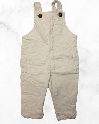 zara ♡ 9-12 mo ♡ cream cord overalls