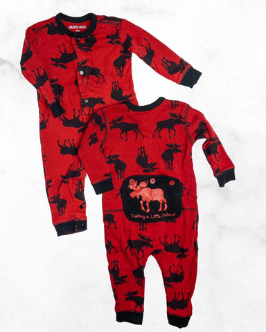 little blue house ♡ 3-6 mo ♡ moose snap pjs