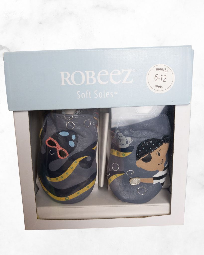 robeez ♡ 6-12 mo ♡ pirate leather slippers
