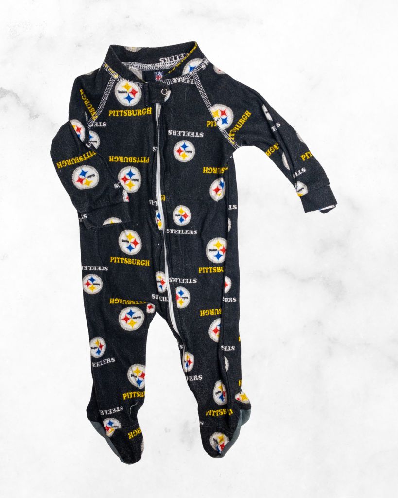 nfl apparel ♡ 0-3 mo ♡ thin fleece steelers pjs