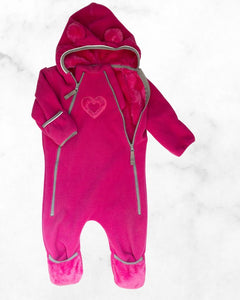 calikids ♡ 12 mo ♡ faux fur lined fleece bunting