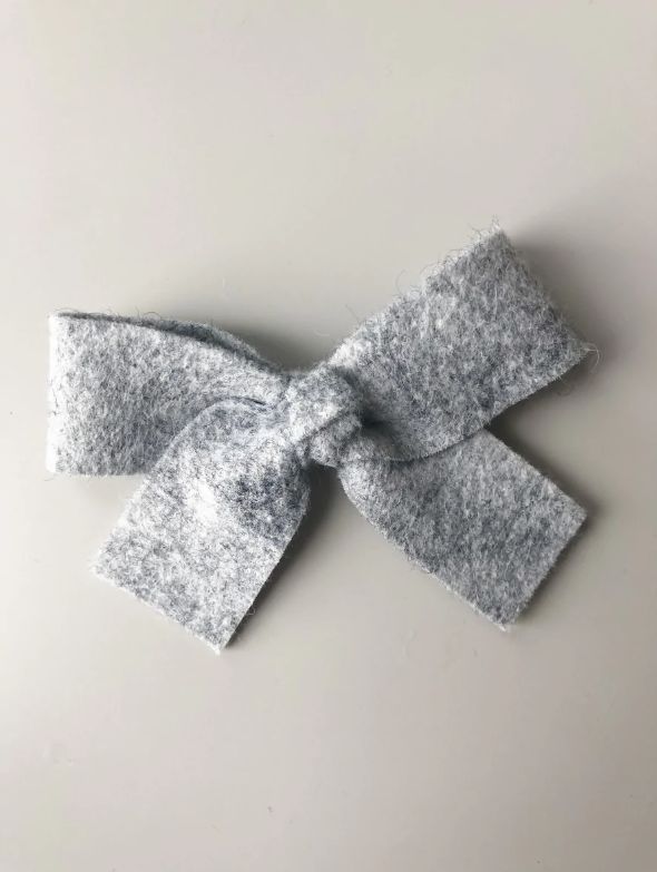 charlotte bow ♡ marble grey holiday felt