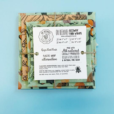 Beeswax Wraps: Five In The Hive | Ocean Collection